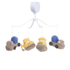 Construction Zone Musical Baby Crib Mobile Soother Toy- Trucks